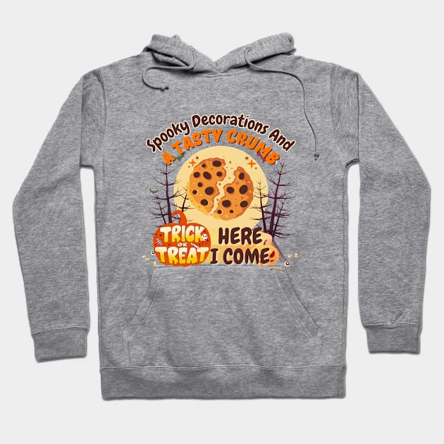 Sweet Halloween Surprises: Trick or Treat Cookie Hoodie by DaShirtXpert